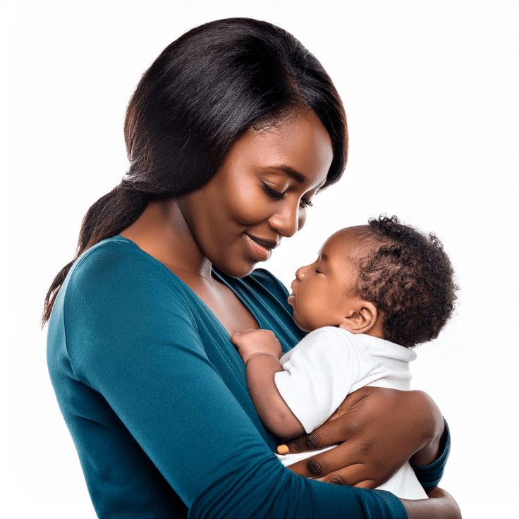 Mother holding her newborn infant